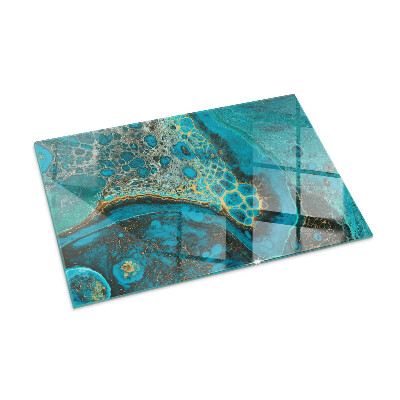 Sticlă securizată protecție sub sobă Model organic abstract
