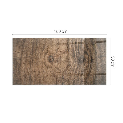 Sticlă securizată protecție sub sobă Model din lemn natural
