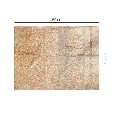 Sticlă dreptunghiulară pentru șemineu Textura piatra naturala