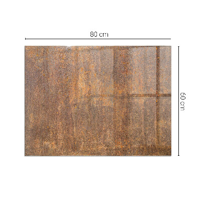 Sticlă securizată protecție sub sobă Textura rugină pe metal