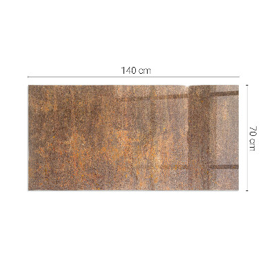 Sticlă securizată protecție sub sobă Textura rugină pe metal