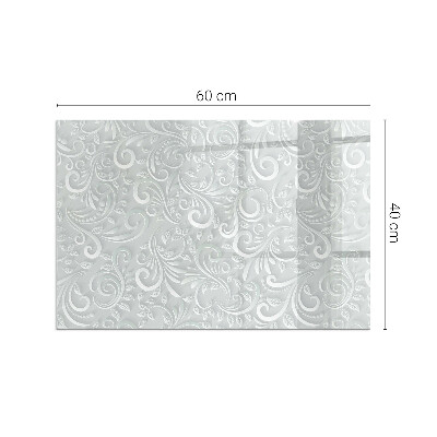 Sticlă dreptunghiulară pentru șemineu Model de plante elegant