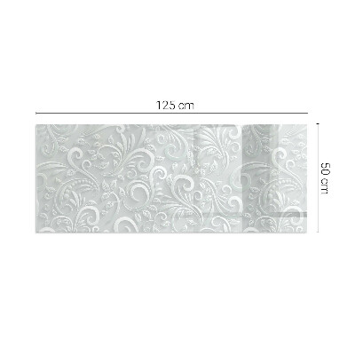 Sticlă dreptunghiulară pentru șemineu Model de plante elegant