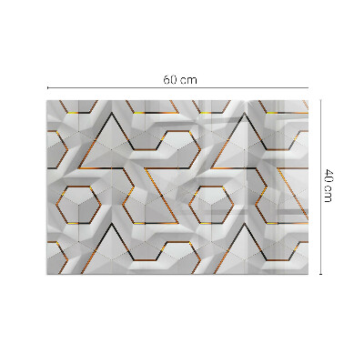 Sticlă dreptunghiulară pentru șemineu Model geometric 3D