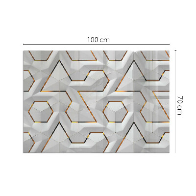 Sticlă dreptunghiulară pentru șemineu Model geometric 3D