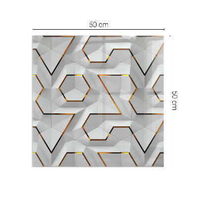 Sticlă dreptunghiulară pentru șemineu Model geometric 3D