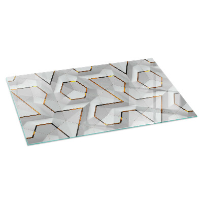 Sticlă dreptunghiulară pentru șemineu Model geometric 3D