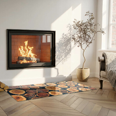 Sticlă securizată protecție sub sobă Cutie cu lemn tăiat