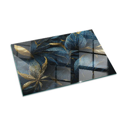 Sticlă securizată protecție sub sobă Frunze elegante în textură
