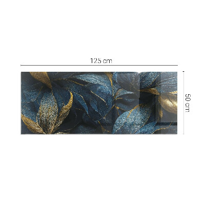 Sticlă securizată protecție sub sobă Frunze elegante în textură