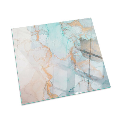 Sticlă dreptunghiulară pentru șemineu Model fluid abstract