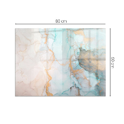 Sticlă dreptunghiulară pentru șemineu Model fluid abstract
