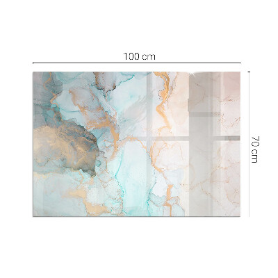 Sticlă dreptunghiulară pentru șemineu Model fluid abstract