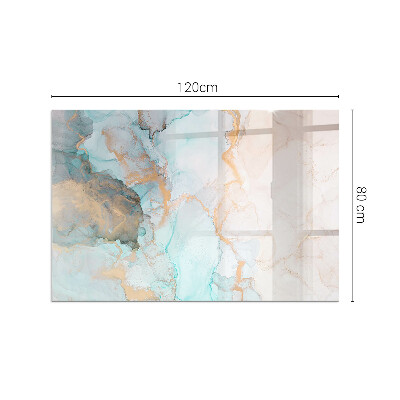 Sticlă dreptunghiulară pentru șemineu Model fluid abstract