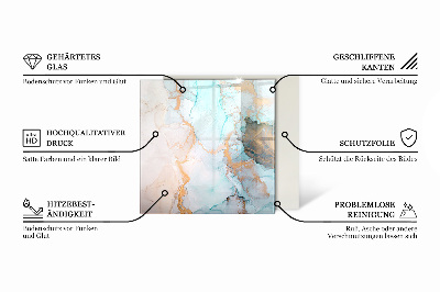 Sticlă dreptunghiulară pentru șemineu Model fluid abstract