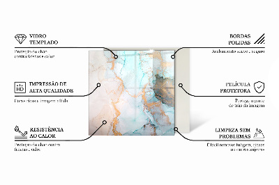 Sticlă dreptunghiulară pentru șemineu Model fluid abstract