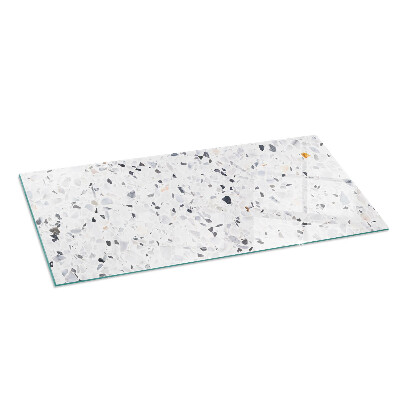 Sticlă securizată protecție sub sobă Model de piatră cu particule