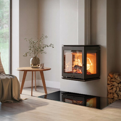 Sticlă dreptunghiulară pentru șemineu Culoare grafit închis