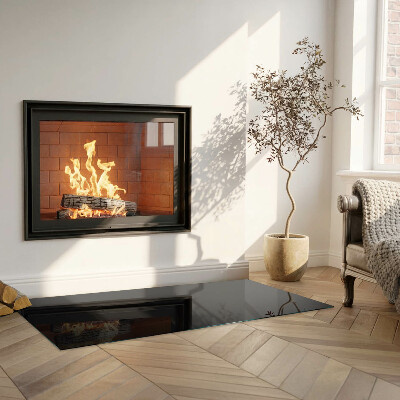 Sticlă dreptunghiulară pentru șemineu Culoare grafit închis