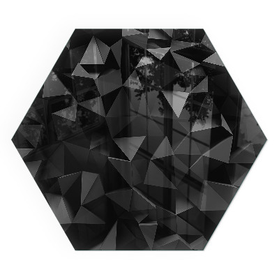 Hatszögletű kandalló alátét Háromdimenziós geometriai minta