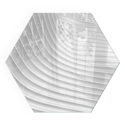 Hatszögletű kandalló üveg alátét Kifinomult minták hullámai