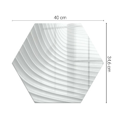 Hatszögletű kandalló üveg alátét Kifinomult minták hullámai