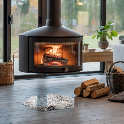 Hatszögletű kandalló alátét üveg Stílusos csempe minták