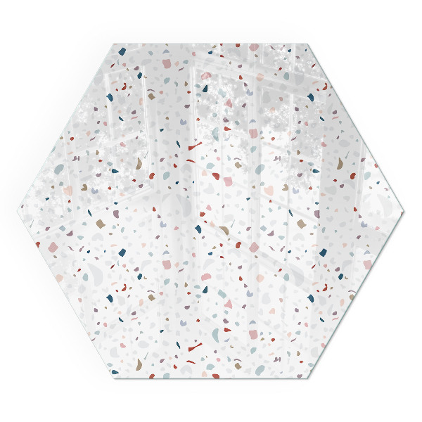 Hatszögletű kandalló alátét üveg Mikroformák finom harmóniában