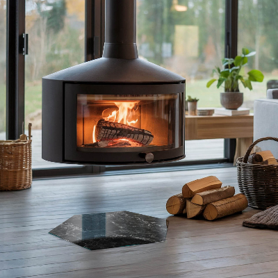 Hatszögletű kandalló alátét Klasszikus márvány dizájn