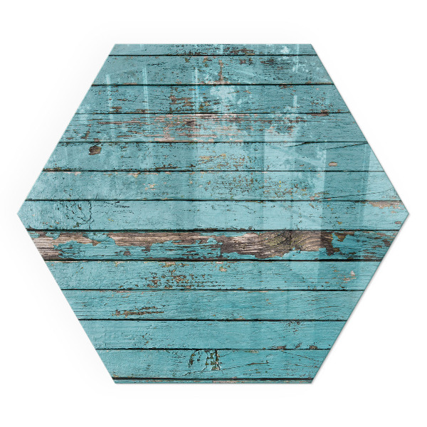 Hatszögletű kandalló alátét üveg A terméken lévő deszkák rusztikus esztétikája