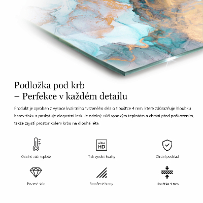 Hatszögletű kandalló üveg alátét Kőbevonatú kialakítás