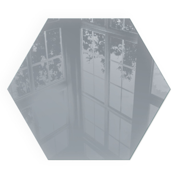 Hatszögletű kandalló üveg alátét Szín Szürke