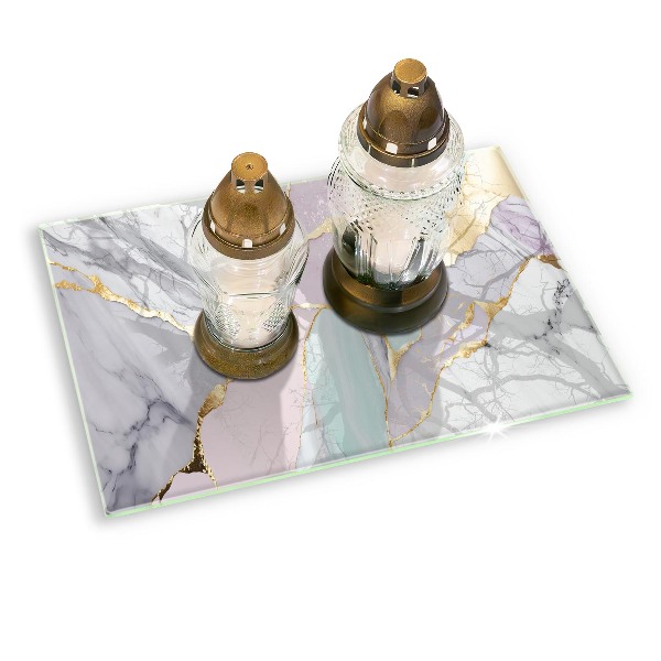 Coaster de lumânări mormânte decorativ Marmură pastel