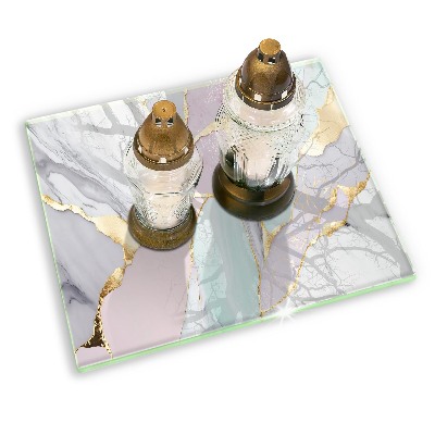 Coaster de lumânări mormânte decorativ Marmură pastel