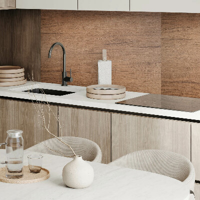 Panou decorativ bucatarie Model de structură din lemn natural
