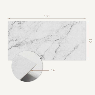 Panou decorativ perete dreptunghiular Model de marmură în elegan?ă albă