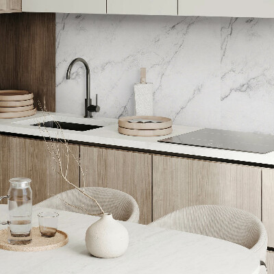Panou decorativ perete dreptunghiular Model de marmură în elegan?ă albă
