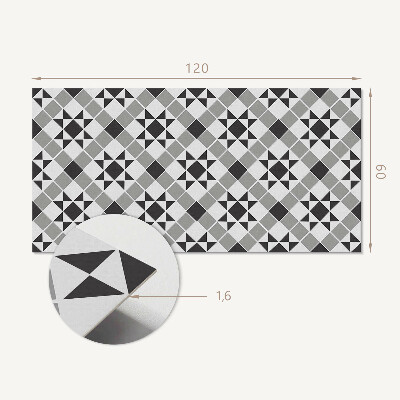 Panou decorativ perete dreptunghiular Model geometric cu motiv de stea