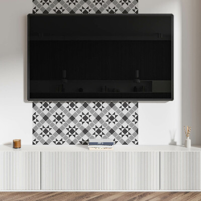 Panou decorativ perete dreptunghiular Model geometric cu motiv de stea