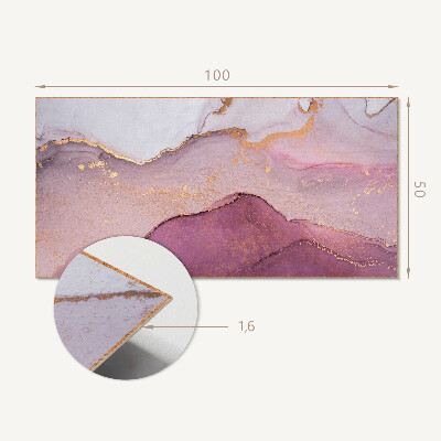 Panou decorativ dreptunghiular Peisaj abstract cu forme ondulate