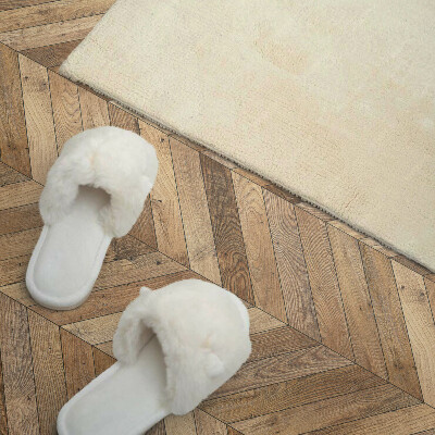Panou decorativ perete dreptunghiular Model cu oase de pe?te din lemn