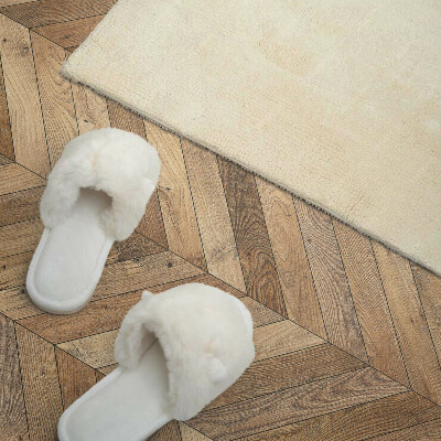 Panou decorativ perete dreptunghiular Model cu oase de pe?te din lemn