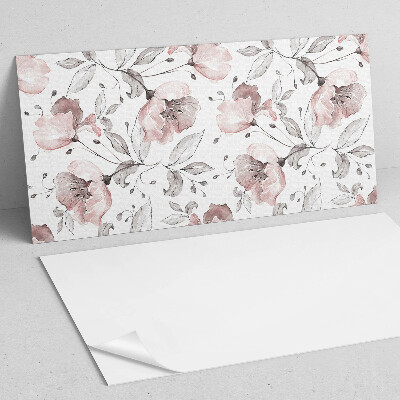 Panou decorativ perete dreptunghiular Motiv floral în stil acuarelă