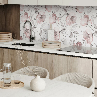 Panou decorativ perete dreptunghiular Motiv floral în stil acuarelă