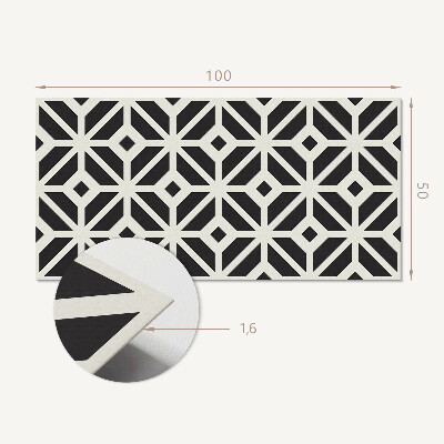 Panou decorativ bucatarie Model cu romburi în stil geometric