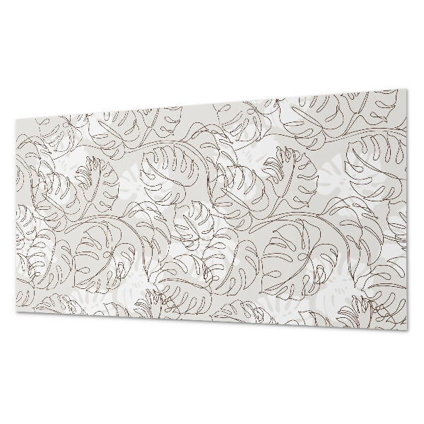 Panou decorativ dreptunghiular Model cu frunze în linii drepte