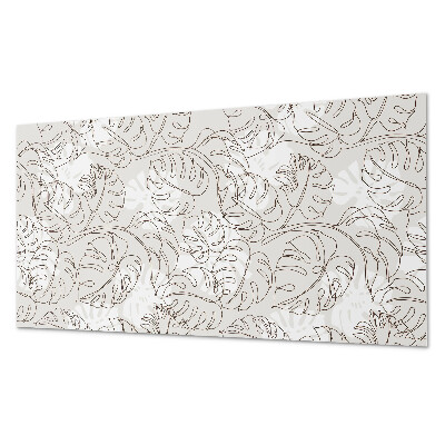 Panou decorativ dreptunghiular Model cu frunze în linii drepte