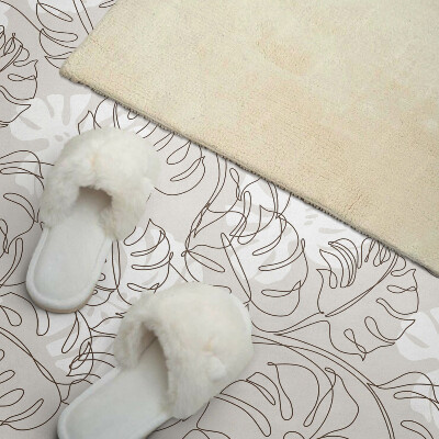 Panou decorativ dreptunghiular Model cu frunze în linii drepte
