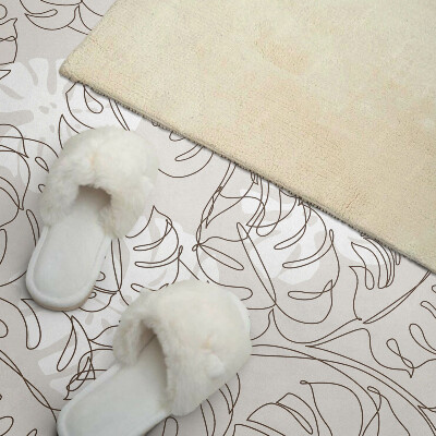 Panou decorativ dreptunghiular Model cu frunze în linii drepte
