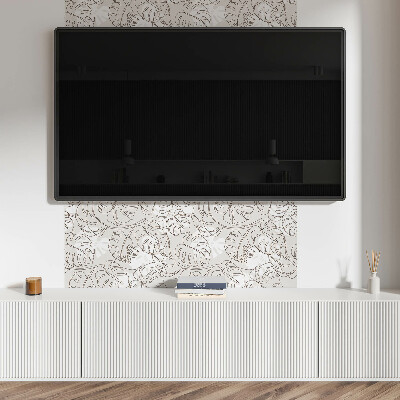 Panou decorativ dreptunghiular Model cu frunze în linii drepte